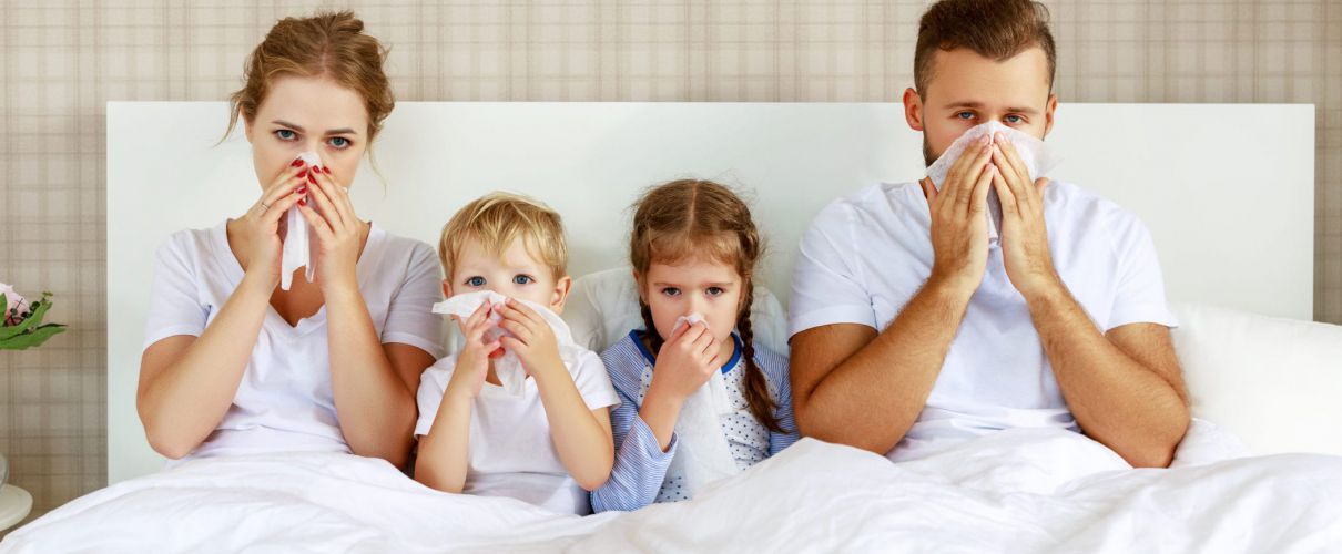 family sick due to mold spores
