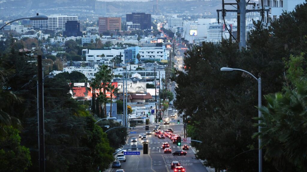 Main street of West Hollywood, California