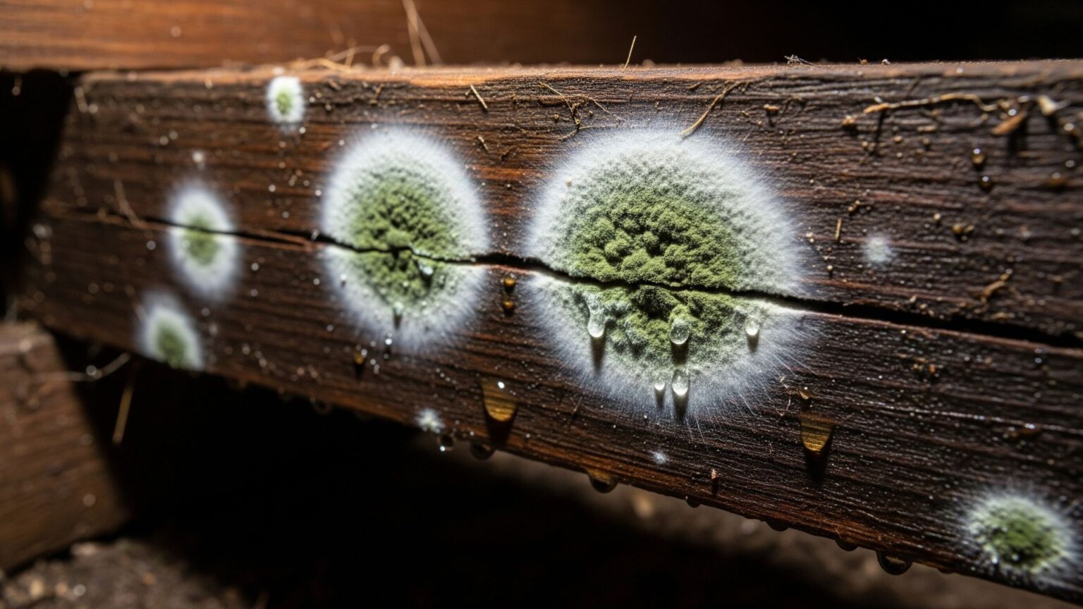 Trichoderma Mold on wooden beams