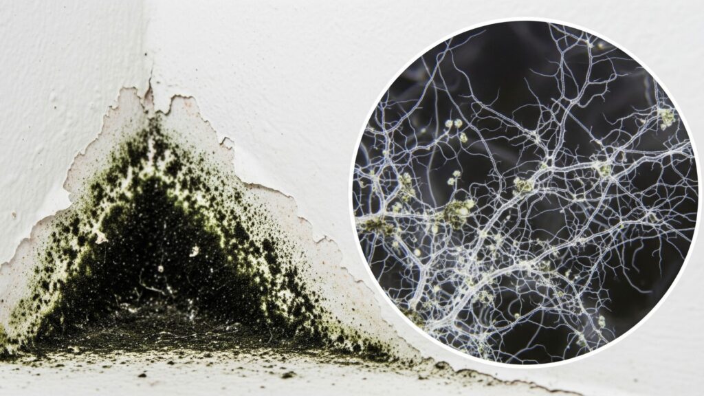 mold in the corner of a room
