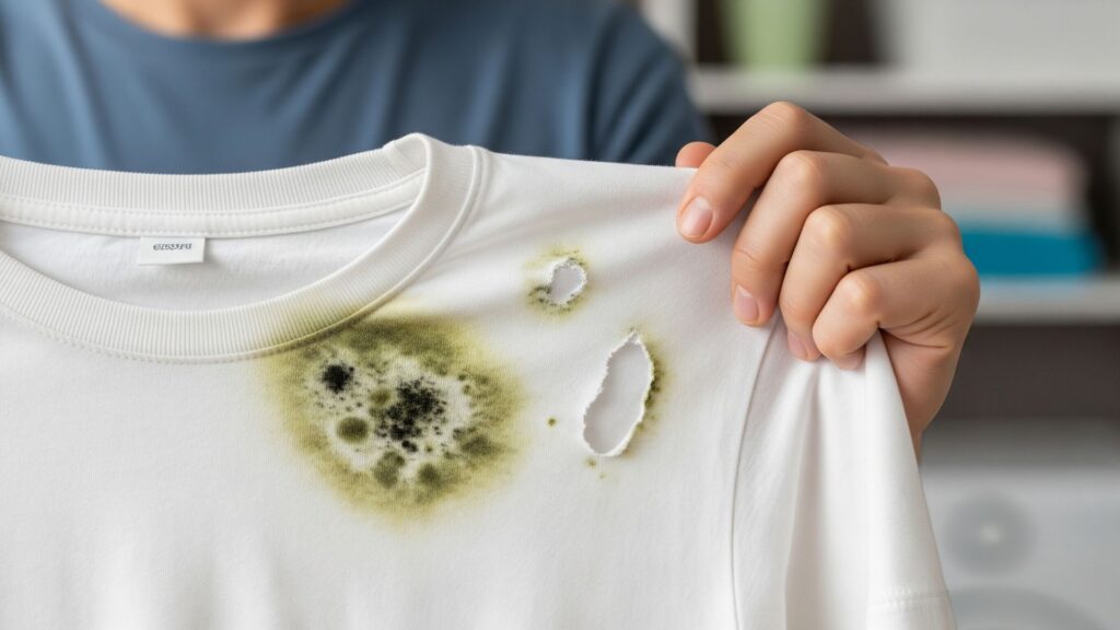 shirt with mold on it