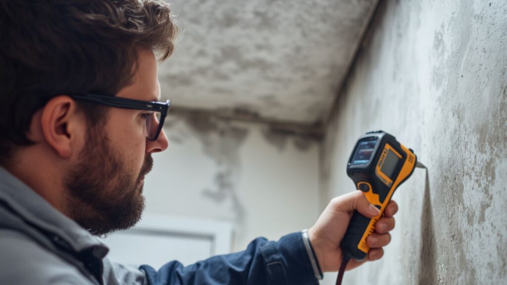 Professional mold inspection in a Los Angeles home affecting occupant health