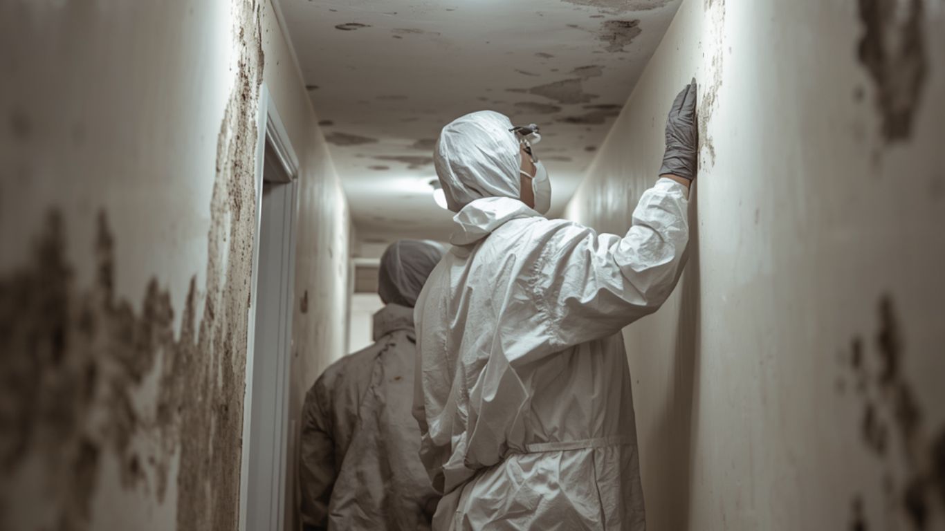 Real estate mold inspection on a Los Angeles home before closing