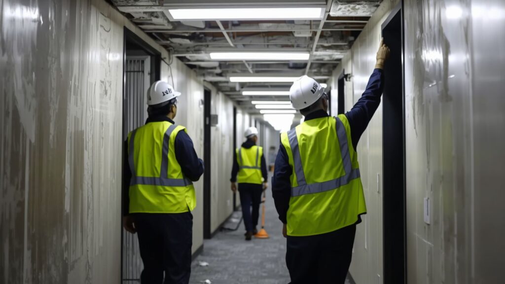 Commercial mold inspection in a Los Angeles office building