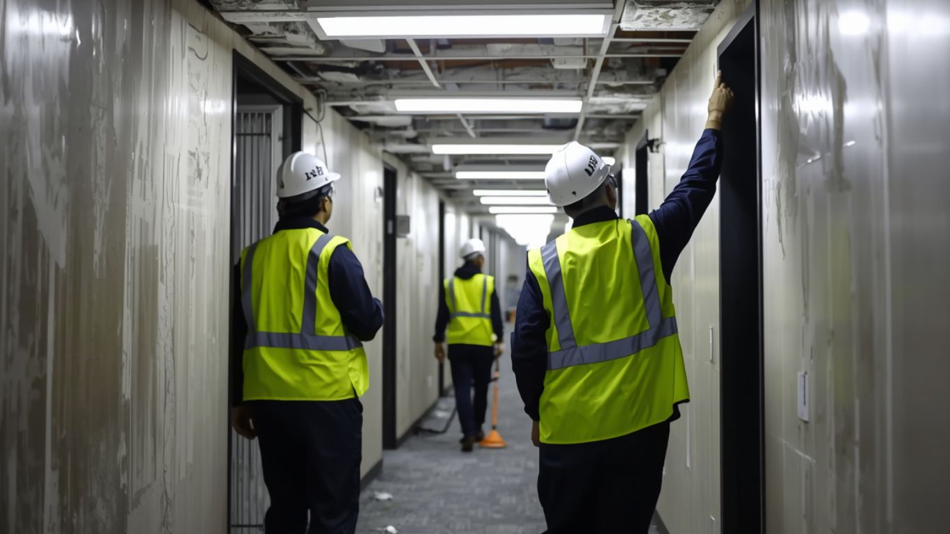Commercial mold inspection in a Los Angeles office building